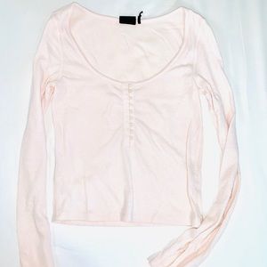 Urban Outfitters Pink Soft Longsleeve w/ opening